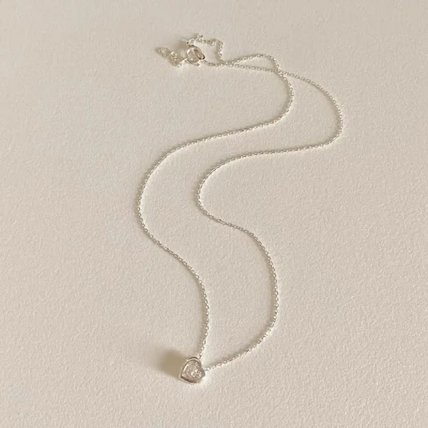 271cda8f6eac88ee90eb76f2b676fa1c สร้อยหัวใจเพชร สร้อยคอเงินแท้