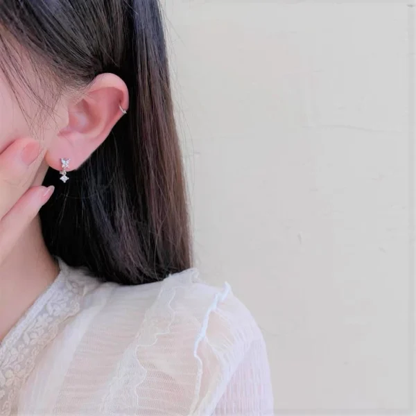 69ef5717c6b3a34a4a0341677e552c6c ต่างหูห่วง ต่างหูเงินแท้ ห่วงผีเสื้อเพชร