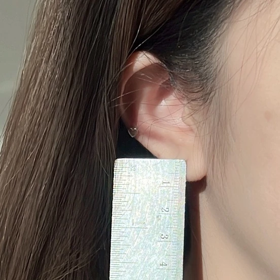 ต่างหูห่วง ต่างหูเงินแท้ ห่วงเพชร ขนาด 5, 6mm