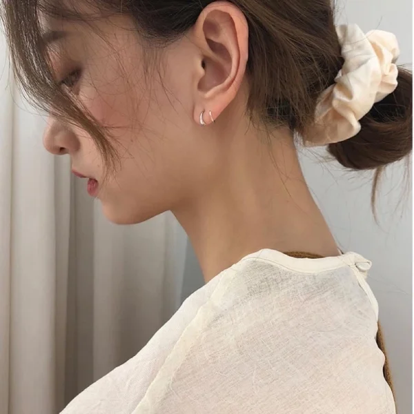 ต่างหูเงินแท้ ต่างหูเกลียว สีเงิน, ทอง