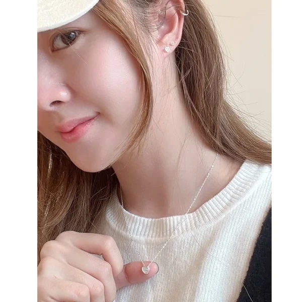 9e73476940e5d48b9822c9954c11668d สร้อยหัวใจเพชร สร้อยคอเงินแท้