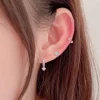 ต่างหูห่วง ต่างหูเงินแท้ ห่วงเพชรตุ้งติ้ง