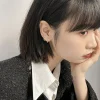 ต่างหูเงินแท้ จิว จิวเงินแท้ จิวโบว์เพชรโค้ง